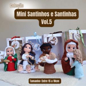 Ebook - Pré venda -Coleção Mini Santinhas e Santinhos Vol5 + caixas Personalizadas