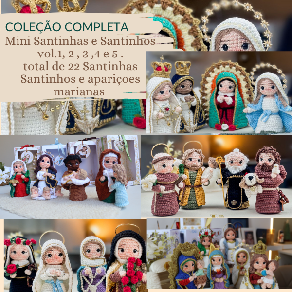 Ebook - Coleção Completa Mini Santinhas 22 Santinhas , Santinhos e Aparições Marianas