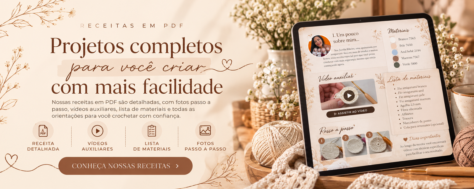 Receitas em PDF para Crochê Criativo